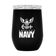 Load image into Gallery viewer, Navy Stemless Wine Tumbler
