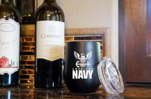 Navy Stemless Wine Tumbler