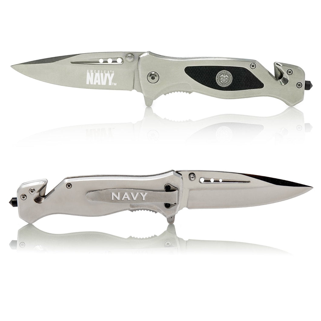 Navy Knife Front and Back