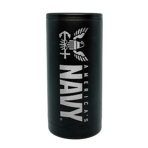 America's Navy Thin Can Cooler Black