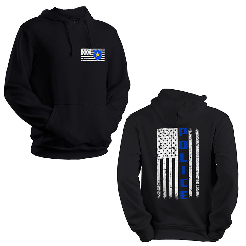 Police First Responder Hoodie, Thin blue line weatshirt, Police hoodie, police sweatshirt, back the blue, back the badge