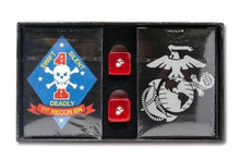 Load image into Gallery viewer, USMC Playing Cards Gift Set
