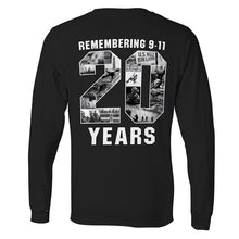 Load image into Gallery viewer, 9/11 20 Year Anniversary Black Long Sleeve T-Shirt
