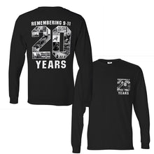 Load image into Gallery viewer, 9/11 20 Year Anniversary Black Long Sleeve T-Shirt
