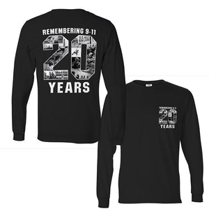 9/11 20 Year Anniversary Black Long Sleeve T-Shirt