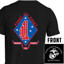 Load image into Gallery viewer, 1/1 unit t-shirt, 1st Bn 1st Marines unit t-shirt, 1st battalion 1st marines unit t-shirt, usmc unit t-shirt
