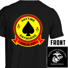 Load image into Gallery viewer, HMLA-267 USMC Unit T-Shirt, Marine Light Attack Helicopter Squadron 267 USMC Unit Logo, USMC gift ideas for men, Marine Corp gifts men or women
