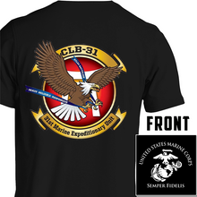 Load image into Gallery viewer, Combat Logistics Battalion 31 USMC Unit T-Shirt, CLB-31 USMC Unit logo, USMC gift ideas for men, Marine Corp gifts men or women CLB-31, Combat Logistics Battalion 31
