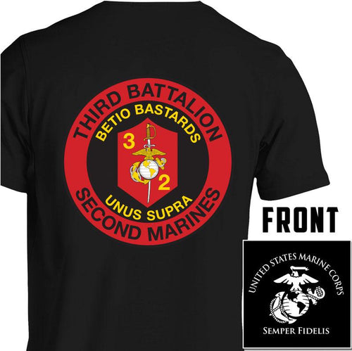3d Bn 2d Marines USMC Unit T-Shirt, 3d Bn 2d Marines logo, USMC gift ideas for men, Marine Corp gifts men or women 3d Bn 2d Marines 3d Bn 2d Marines