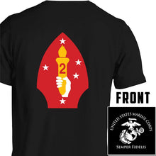 Load image into Gallery viewer, 2nd Marine Division USMC Unit T-Shirt, 2nd Marine Division logo, USMC gift ideas for men, Marine Corp gifts men or women 2D MARDIV, 2d Marine Division 
