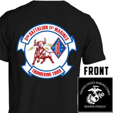 Load image into Gallery viewer, 3/1 unit t-shirt, 3rd battalion 1st Marines unit t-shirt, 3rd battalion 1st marines, Custom unit gear, USMC unit t-shirt
