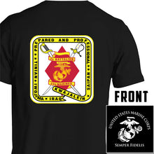 Load image into Gallery viewer, 2d Battalion 23rd Marines Unit Logo Black Short Sleeve T-Shirt
