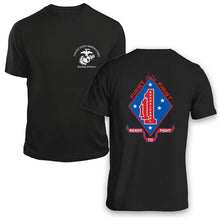 Load image into Gallery viewer, 1stBn 1st Marines USMC Unit T-Shirt, 1stBn 1st Marines logo, USMC gift ideas for men, Marine Corp gifts men or women 1stBn 1st Marines
