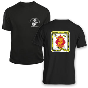 2d Battalion 23rd Marines Unit Logo Black Short Sleeve T-Shirt