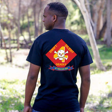Load image into Gallery viewer, 4th Reconnaissance Battalion Marines Unit Logo Black Short Sleeve T-Shirt
