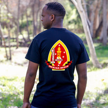 Load image into Gallery viewer, 1stBn 2nd Marines USMC Unit T-Shirt, 1stBn 2nd Marines logo, USMC gift ideas for men, Marine Corp gifts men or women 1stBn 2nd Marines, First Battalion Second Marines
