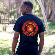 Load image into Gallery viewer, 3d Bn 2d Marines USMC Unit T-Shirt, 3d Bn 2d Marines logo, USMC gift ideas for men, Marine Corp gifts men or women 3d Bn 2d Marines 3d Bn 2d Marines black
