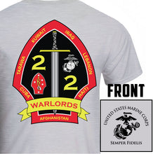 Load image into Gallery viewer, 2dBn 2nd Marines USMC Unit T-Shirt, 2ndBn 2nd Marines logo, USMC gift ideas for men, Marine Corp gifts men or women 2nd Bn 2nd Marines, Second Battalion Second Marines
