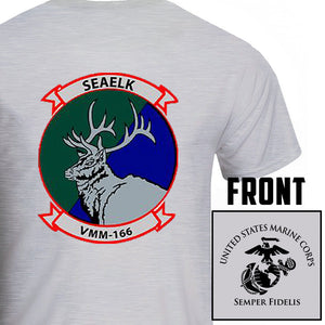 Marine Medium Tiltrotor Squadron 166 (VMM-166) USMC Unit T-Shirt, VMM-166 Unit logo, USMC gift ideas for men, Marine Corp gifts men or women VMM-166
