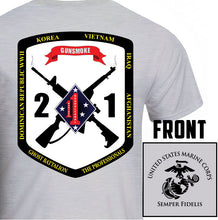 Load image into Gallery viewer, 2/1 unit t-shirt, 2d Bn 1st Marines unit t-shirt, 2nd battalion 1st marines unit t-shirt, usmc unit t-shirt
