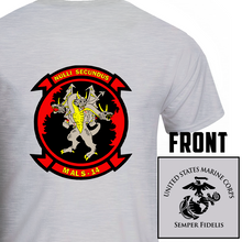 Load image into Gallery viewer, MALS-14 T-Shirt, USMC T-Shirt, USMC Unit T-Shirt, Marine Aviation Logistics Squadron 14, Nulli Secundus
