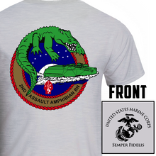 Load image into Gallery viewer, 2nd Assault Amphibian Battalion USMC Unit T-Shirt, 2d AABN USMC Unit logo, USMC gift ideas for men, Marine Corp gifts men or women 2nd AABN 
