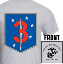 Load image into Gallery viewer, 3rd MSOB USMC Unit T-Shirt, 3rd MSOB logo, USMC gift ideas for men, Marine Corp gifts men or women 3rd Marine Special Operations Battalion
