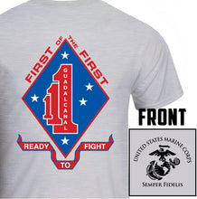 Load image into Gallery viewer, 1stBn 1st Marines USMC Unit T-Shirt, 1stBn 1st Marines logo, USMC gift ideas for men, Marine Corp gifts men or women 1stBn 1st Marines
