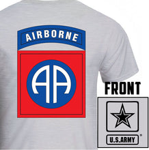 Load image into Gallery viewer, 82nd Airborne US Army Unit T-Shirt, 82nd Airborne logo, US Army gift ideas for men, Army gifts men or women 82nd Airborne 82nd Airborne Division 
