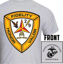 Load image into Gallery viewer, 2/9 Unit T-Shirt, 2nd Battalion 9th Marines unit t-shirt, USMC unit T-shirt, USMC custom unit gear
