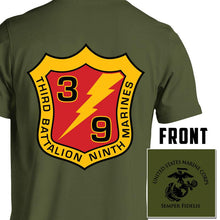 Load image into Gallery viewer, 3rd Bn 9th Marines USMC Unit T-Shirt, 3rd Bn 9th Marines, USMC gift ideas for men, Marine Corp gifts men or women 
