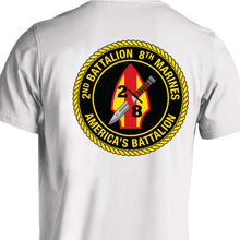 Load image into Gallery viewer, 2nd Bn 8th Marines USMC Unit T-Shirt, 2nd Bn 8th Marines logo, USMC gift ideas for men, Marine Corp gifts men or women 2nd Bn 8th Marines 2d Bn 8th Marines 
