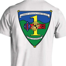 Load image into Gallery viewer, Combat Logistics Battalion USMC Unit T-Shirt,  CLB-1 logo, USMC gift ideas for men, Marine Corp gifts men or women 
