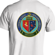 Load image into Gallery viewer, 3rd Civil Affairs USMC Unit T-Shirt, 3rd Civil Affairs logo, USMC gift ideas for men, Marine Corp gifts men or women
