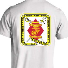 Load image into Gallery viewer, 2d Battalion 23rd Marines Unit Logo White Short Sleeve T-Shirt
