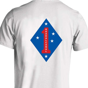 1st Marine Division USMC Unit T-Shirt, 1st MARDIV USMC Unit Logo, USMC gift ideas for men, Marine Corp gifts for women