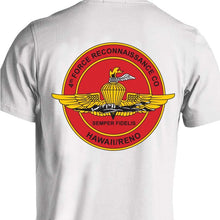 Load image into Gallery viewer, 4th Force Reconnaissance Company Marines Unit Logo White Short Sleeve Unit T-Shirt
