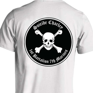 1st Bn 7th Marines Suicide Charley USMC Unit T-Shirt, 1st Bn 7th Marines Suicide Charley logo, USMC gift ideas for men, Marine Corp gifts men or women 