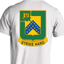 Load image into Gallery viewer, 16th Calvary regiment t-shirt, US Army Black T-Shirt, Strike Hard
