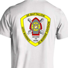 Load image into Gallery viewer, Second Battalion Tenth Marines USMC Unit ladie&#39;s T-Shirt, 2/10 USMC Unit logo, USMC gift ideas for women, Marine Corp gifts for women or men 2nd Battalion 10th Marines
