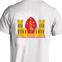 Load image into Gallery viewer, 2nd Combat Engineer Battalion (2nd CEB) USMC Unit T-Shirt, 2nd CEB USMC Unit Logo, USMC gift ideas for men, Marine Corp gifts men or women 2D CEB, 2d Combat Engineer Bn

