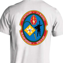 Load image into Gallery viewer, 2nd Bn 6th Marines USMC Unit T-Shirt, 2nd Bn 6th Marines logo, USMC gift ideas for men, Marine Corp gifts men or women 2nd Bn 6th Marines 2d Bn 6th Marines white
