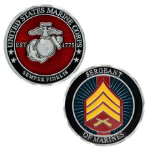 Load image into Gallery viewer, Sergeant Of Marines, USMC Sergeant Coin, Sergeant Coin, USMC Sgt Coin
