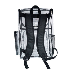 American Flag Clear Backpack PVC Heavy Duty Transparent Backpack