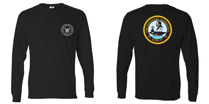 USS Theodore Roosevelt Long Sleeve T-Shirt, CVN-71 t-shirt, CVN-71