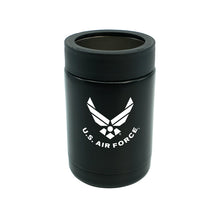 Load image into Gallery viewer, USAF Bottle Cooler - Insulated Stainless Steel US Air Force Can Cooler - USAF Gift
