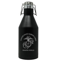 Load image into Gallery viewer, Marine Corps Beer Growler - 64oz Stainless Steel 
