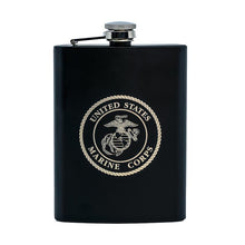 Load image into Gallery viewer, 8oz USMC Marine Corps Flask Matte Black
