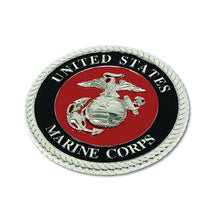 Load image into Gallery viewer, 3.5 Inches Marine Corps EGA Emblem Medallion Silver Black Red
