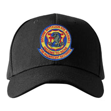 Load image into Gallery viewer, 2nd Battalion 4th Marines Unit Logo Black Flex Fit Hat
